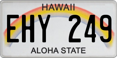 HI license plate EHY249