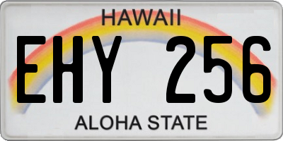 HI license plate EHY256