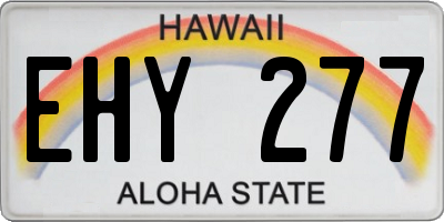 HI license plate EHY277