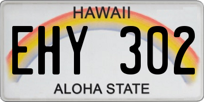 HI license plate EHY302