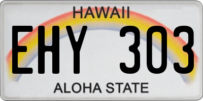 HI license plate EHY303