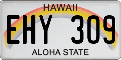 HI license plate EHY309