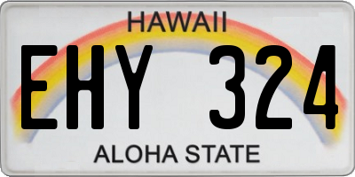 HI license plate EHY324