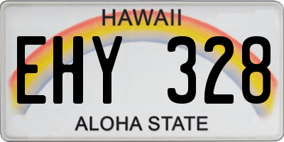 HI license plate EHY328