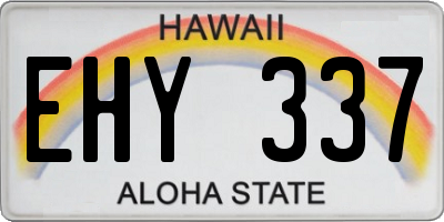 HI license plate EHY337