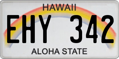 HI license plate EHY342