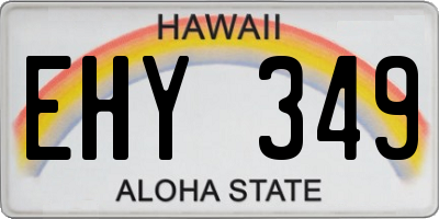 HI license plate EHY349