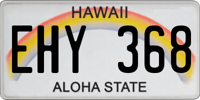 HI license plate EHY368