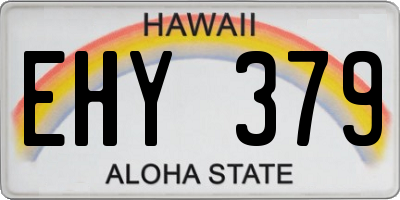 HI license plate EHY379