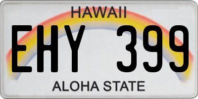 HI license plate EHY399