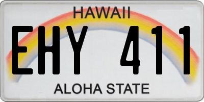 HI license plate EHY411