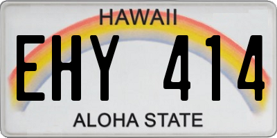 HI license plate EHY414