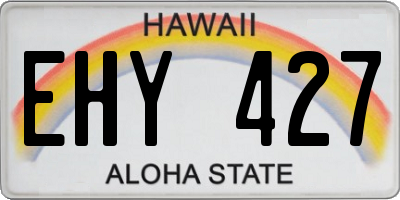 HI license plate EHY427
