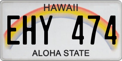 HI license plate EHY474