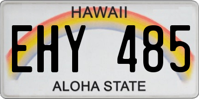 HI license plate EHY485