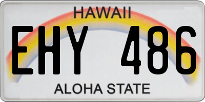 HI license plate EHY486