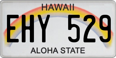 HI license plate EHY529