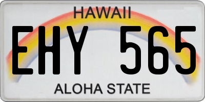 HI license plate EHY565