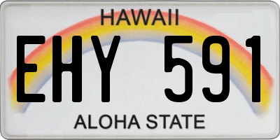 HI license plate EHY591