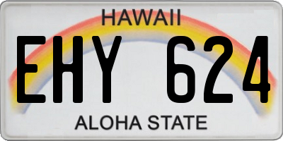 HI license plate EHY624