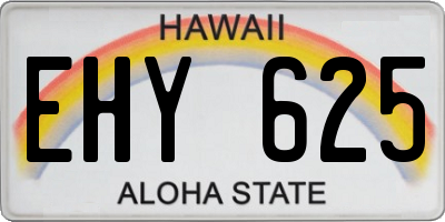 HI license plate EHY625