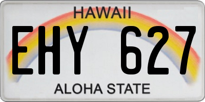 HI license plate EHY627