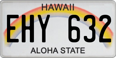 HI license plate EHY632