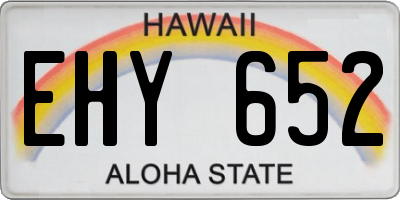 HI license plate EHY652