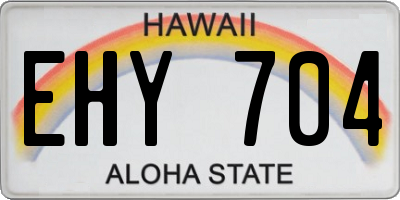 HI license plate EHY704