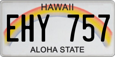 HI license plate EHY757