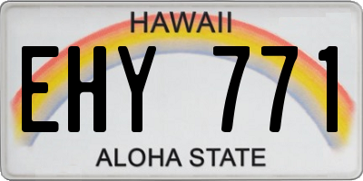 HI license plate EHY771