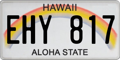 HI license plate EHY817