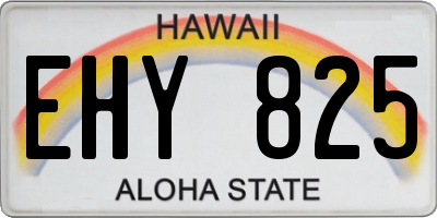 HI license plate EHY825