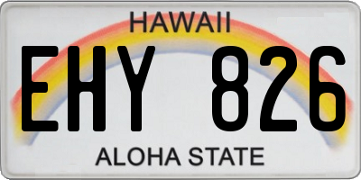 HI license plate EHY826