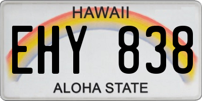 HI license plate EHY838