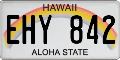 HI license plate EHY842