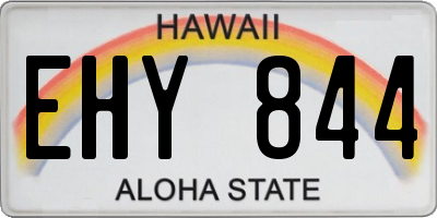 HI license plate EHY844