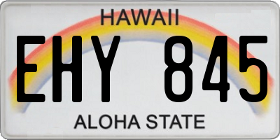 HI license plate EHY845