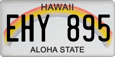HI license plate EHY895