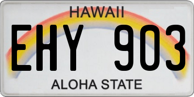 HI license plate EHY903