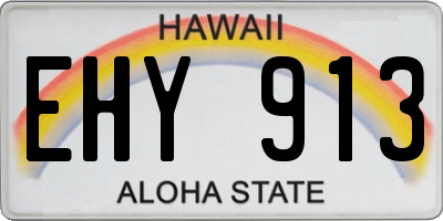 HI license plate EHY913