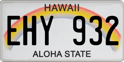 HI license plate EHY932
