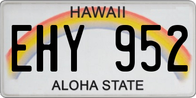 HI license plate EHY952