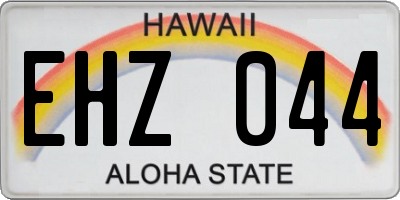 HI license plate EHZ044