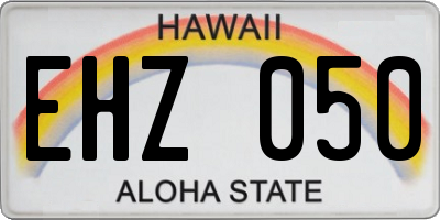 HI license plate EHZ050