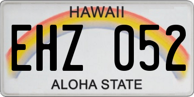 HI license plate EHZ052
