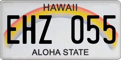 HI license plate EHZ055