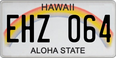 HI license plate EHZ064