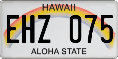 HI license plate EHZ075