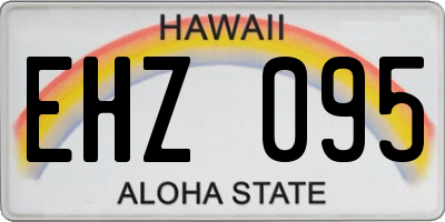 HI license plate EHZ095